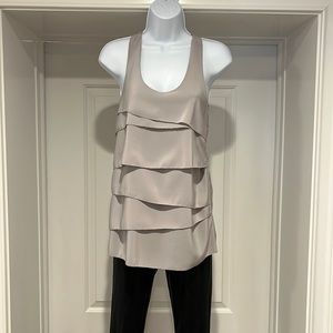Aqua side zip light grey top size xs